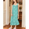 image:imageEkouaer Nightgowns for Women Long Sleeveless Night Gown Victorian Nightdress Button Sleepshirt Soft Sleepwear SXXXLGreen Floral