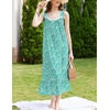 image:imageEkouaer Nightgowns for Women Long Sleeveless Night Gown Victorian Nightdress Button Sleepshirt Soft Sleepwear SXXXLGreen Floral