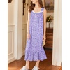 image:imageEkouaer Nightgowns for Women Long Sleeveless Night Gown Victorian Nightdress Button Sleepshirt Soft Sleepwear SXXXLPurple Dots