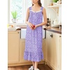 image:imageEkouaer Nightgowns for Women Long Sleeveless Night Gown Victorian Nightdress Button Sleepshirt Soft Sleepwear SXXXLPurple Dots