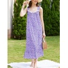 image:imageEkouaer Nightgowns for Women Long Sleeveless Night Gown Victorian Nightdress Button Sleepshirt Soft Sleepwear SXXXLPurple Dots