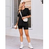 image:imageEkouaer Women Maternity Sets 2 Piece Outfits Summer T Shirts and Biker Shorts Set Pregnancy LoungewearBlack