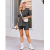 image:imageEkouaer Women Maternity Sets 2 Piece Outfits Summer T Shirts and Biker Shorts Set Pregnancy LoungewearDark Grey