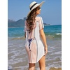 image:imageEkouaer Womens Bikini Shirt Cover Up Short Sleeve Cute Bikini Print CoverUp Baggy T Shirt Dress Fun WearAmerican Flag