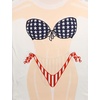 image:imageEkouaer Womens Bikini Shirt Cover Up Short Sleeve Cute Bikini Print CoverUp Baggy T Shirt Dress Fun WearAmerican Flagb
