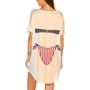 image:imageEkouaer Womens Bikini Shirt Cover Up Short Sleeve Cute Bikini Print CoverUp Baggy T Shirt Dress Fun WearAmerican Flagb