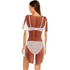 image:imageEkouaer Womens Bikini Shirt Cover Up Short Sleeve Cute Bikini Print CoverUp Baggy T Shirt Dress Fun WearBikini White