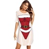 image:imageEkouaer Womens Bikini Shirt Cover Up Short Sleeve Cute Bikini Print CoverUp Baggy T Shirt Dress Fun WearChristmas 2
