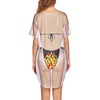 image:imageEkouaer Womens Bikini Shirt Cover Up Short Sleeve Cute Bikini Print CoverUp Baggy T Shirt Dress Fun WearFlame Print