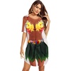 image:imageEkouaer Womens Bikini Shirt Cover Up Short Sleeve Cute Bikini Print CoverUp Baggy T Shirt Dress Fun WearFloral Luau