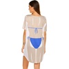 image:imageEkouaer Womens Bikini Shirt Cover Up Short Sleeve Cute Bikini Print CoverUp Baggy T Shirt Dress Fun WearOcean Macrame