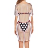 image:imageEkouaer Womens Bikini Shirt Cover Up Short Sleeve Cute Bikini Print CoverUp Baggy T Shirt Dress Fun WearPolka Dot