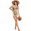 image:imageEkouaer Womens Bikini Shirt Cover Up Short Sleeve Cute Bikini Print CoverUp Baggy T Shirt Dress Fun WearPolka Dot Yellow