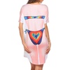 image:imageEkouaer Womens Bikini Shirt Cover Up Short Sleeve Cute Bikini Print CoverUp Baggy T Shirt Dress Fun WearTie Dye