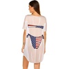 image:imageEkouaer Womens Bikini Shirt Cover Up Short Sleeve Cute Bikini Print CoverUp Baggy T Shirt Dress Fun WearUsa Flag 2