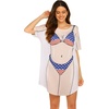 image:imageEkouaer Womens Bikini Shirt Cover Up Short Sleeve Cute Bikini Print CoverUp Baggy T Shirt Dress Fun WearUsa Flag