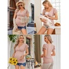 image:imageEkouaer Womens Maternity Shirts 3 Packs Nursing Tops Flying Short Sleeve Breastfeeding Tees Side Ruched Pregnancy ClothesDark Grey  Pink  Black 3pcs