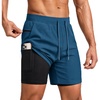 image:imageEkouaer Mens 7 Swim Trunks Swimwear Zip Pockets Beach Board Shorts Bathing Suits with Mesh LiningDark Blue
