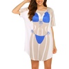 image:imageEkouaer Womens Bikini Shirt Cover Up Short Sleeve Cute Bikini Print CoverUp Baggy T Shirt Dress Fun WearOcean Macrame