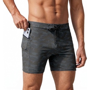 image:imageEkouaer Mens Tight Swim Trunks Quick Dry Swim Briefs 5 Sexy Swimwear Zip Pockets Bathing Suit with Mesh LiningZ Gray Camo
