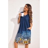 image:imageEkouaer 2 Pack House Dresses for Women with Pockets Short Sleeve Moo Moos Floral Print Mumu DressesBlue FloralDark Blue Print