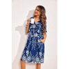 image:imageEkouaer 2 Pack House Dresses for Women with Pockets Short Sleeve Moo Moos Floral Print Mumu DressesBlue FloralEvening Blue Vines