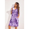 image:imageEkouaer 2 Pack House Dresses for Women with Pockets Short Sleeve Moo Moos Floral Print Mumu DressesBlue FloralPurple Floral
