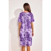 image:imageEkouaer 2 Pack House Dresses for Women with Pockets Short Sleeve Moo Moos Floral Print Mumu DressesBlue FloralPurple Floral