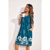 image:imageEkouaer 2 Pack House Dresses for Women with Pockets Short Sleeve Moo Moos Floral Print Mumu DressesBlue FlowerPurple Floral