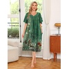 image:imageEkouaer 2 Pack House Dresses for Women with Pockets Short Sleeve Moo Moos Floral Print Mumu DressesFloral GreenCherry Blossomsl