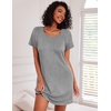 image:imageEkouaer 3 Pack Nightgowns for Women Short Sleeve Sleepshirt Button Down Nightshirt Soft Pajamas Dress Casual SleepwearBlackGreyPink