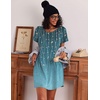 image:imageEkouaer 3 Pack Nightgowns for Women Short Sleeve Sleepshirt Button Down Nightshirt Soft Pajamas Dress Casual SleepwearBlackSparkling BranchesCherry Blossoms