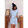 image:imageEkouaer 3 Pack Nightgowns for Women Short Sleeve Sleepshirt Button Down Nightshirt Soft Pajamas Dress Casual SleepwearGreen FloralBlue StarsRed Stripes