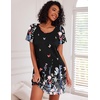 image:imageEkouaer 3 Pack Nightgowns for Women Short Sleeve Sleepshirt Button Down Nightshirt Soft Pajamas Dress Casual SleepwearNavyBlack ButterflyWine Red