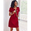 image:imageEkouaer 3 Pack Nightgowns for Women Short Sleeve Sleepshirt Button Down Nightshirt Soft Pajamas Dress Casual SleepwearNavyBlack ButterflyWine Red