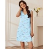 image:imageEkouaer 3 Pack Nightgowns for Women Sleeveless Sleepwear Button Down Nightshirt Wide Strap Tank Sleep Shirt S3XLButterflyheartspink Print