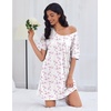 image:imageEkouaer Cotton Nightgowns for Women Oversized Sleepshirt Tshirt Night Gown Short Sleeve Night Shirt Casual Soft SleepwearLight Pink Floral