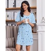 image:imageEkouaer Cotton Nightgowns for Women Oversized Sleepshirt Tshirt Night Gown Short Sleeve Night Shirt Casual Soft SleepwearMoon Star