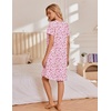 image:imageEkouaer Cotton Nightgowns for Women Pleated Button Night Gowns Victorian Sleep Shirts Ladies House Dress with Pockets