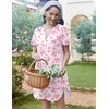image:imageEkouaer Cotton Nightgowns for Women Short Sleeve Button Down Sleepshirt Soft Lounge DressPink Bow
