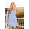 image:imageEkouaer Cotton Nightgowns for Women Sleeveless Night Gown Tank Sleep Shirts Pleated Night Shirts V Neck ChemiseFloral Blue