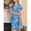 image:imageEkouaer House Dress for Women with Pockets Short Sleeve Moo Moos Plus Size Nightgowns Floral Print Mumu DressesAqua Multi