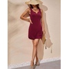 image:imageEkouaer Nightgowns for Women 2 Pack Tank Night Gown Sleeveless Sleep Shirt V Neck Chemise Soft Night Shirt Ladies Sleep DressBlackWine Red