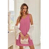 image:imageEkouaer Nightgowns for Women Bamboo Viscose Night Gown Sleeveless Sleep Shirts Tank Sleep Dress Vneck SleepwearCherry Red