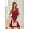 image:imageEkouaer Nightgowns for Women Bamboo Viscose Night Gown Sleeveless Sleep Shirts Tank Sleep Dress Vneck SleepwearDark Red