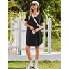 image:imageEkouaer Nightgowns for Women Bamboo Viscose Sleep Shirts Short Sleeve Night Shirts Casual Sleep Dress Soft SleepwearBlack