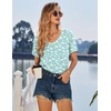 image:imageEkouaer Nightgowns for Women Bamboo Viscose Sleep Shirts Short Sleeve Night Shirts Casual Sleep Dress Soft SleepwearGreen Floral