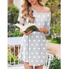 image:imageEkouaer Nightgowns for Women Bamboo Viscose Sleep Shirts Short Sleeve Night Shirts Casual Sleep Dress Soft SleepwearGrey Star