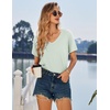 image:imageEkouaer Nightgowns for Women Bamboo Viscose Sleep Shirts Short Sleeve Night Shirts Casual Sleep Dress Soft SleepwearLight Green