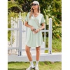 image:imageEkouaer Nightgowns for Women Bamboo Viscose Sleep Shirts Short Sleeve Night Shirts Casual Sleep Dress Soft SleepwearLight Green